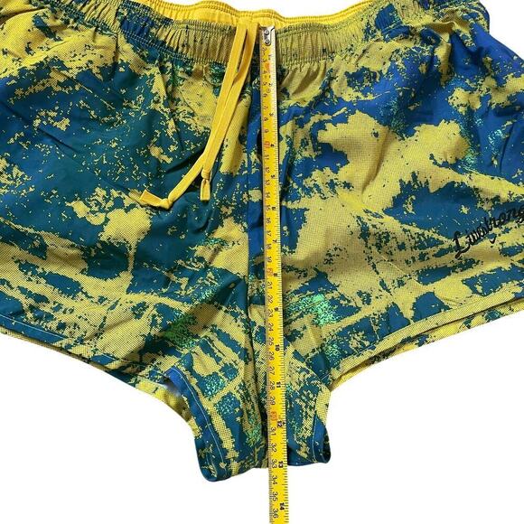 Nike Dri-FIT LIVESTRONG Running Shorts XL | Blue/Yellow Graphic Print, NWOT - Picture 6 of 8